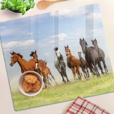 Tábua para cozinha Cavalos galopando no prado