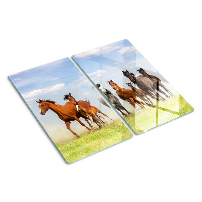 Tábua para cozinha Cavalos galopando no prado