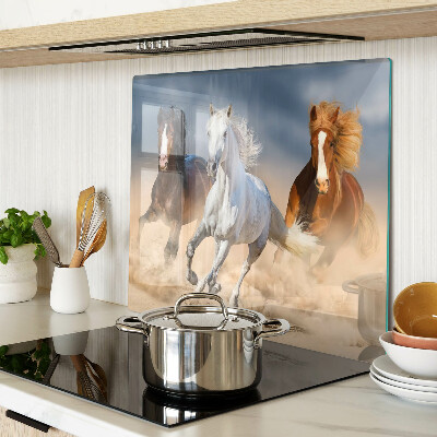 Tábua para cozinha Três cavalos a galope