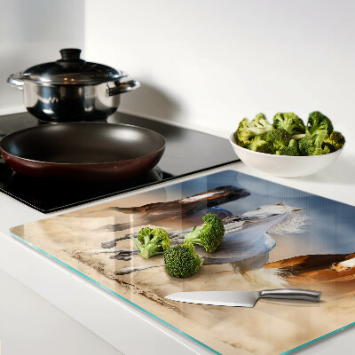 Tábua para cozinha Três cavalos a galope