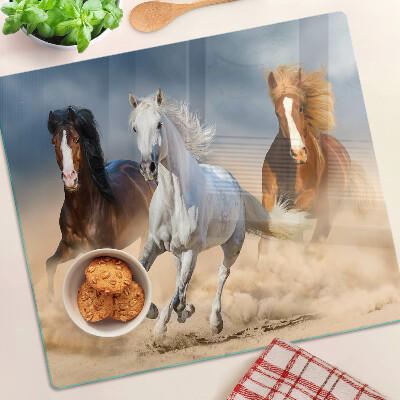 Tábua para cozinha Três cavalos a galope