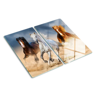 Tábua para cozinha Três cavalos a galope