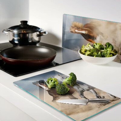 Tábua para cozinha Três cavalos a galope