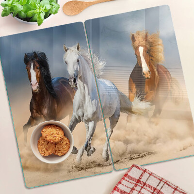 Tábua para cozinha Três cavalos a galope