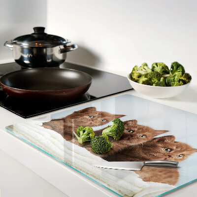 Tábua para corte Três gatos marrons