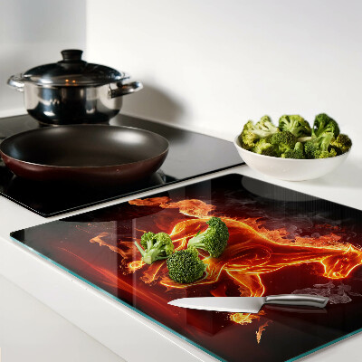 Tábua para cozinha Cavalo em chamas