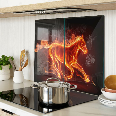 Tábua para cozinha Cavalo em chamas