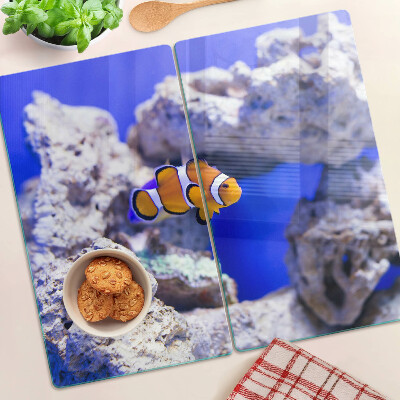 Tábua para cozinha Peixe-palhaço entre as rochas