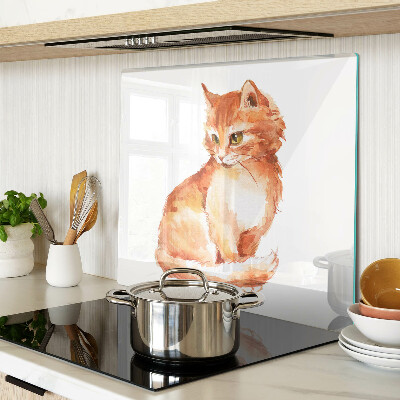 Tábua para corte Desenho de um gatinho ruivo