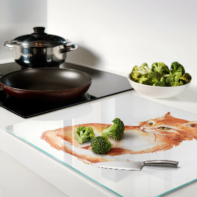 Tábua para corte Desenho de um gatinho ruivo