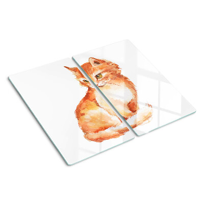 Tábua para corte Desenho de um gatinho ruivo