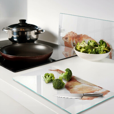 Tábua para corte Desenho de um gatinho ruivo