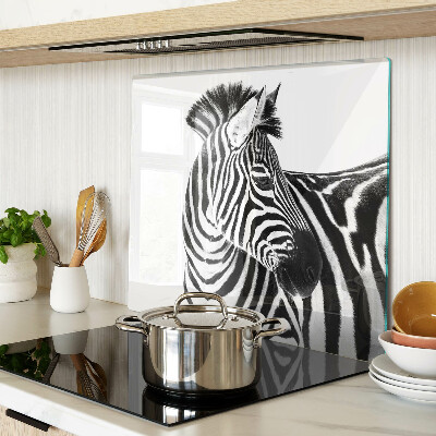 Tábua para corte Zebra com listras pretas e brancas