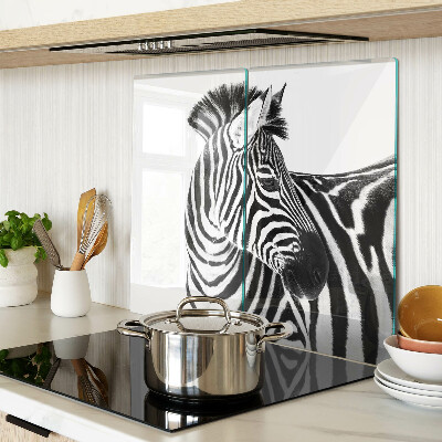 Tábua para corte Zebra com listras pretas e brancas