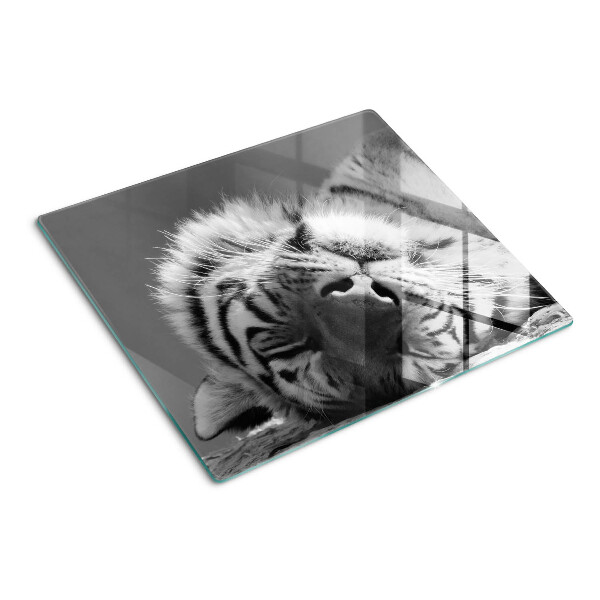 Tábua para cozinha Tigre em preto e branco