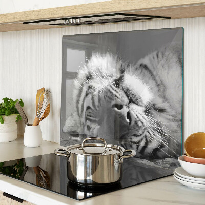 Tábua para cozinha Tigre em preto e branco