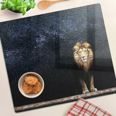 Tábua para corte O leão e o céu cheio de estrelas