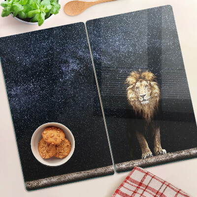 Tábua para corte O leão e o céu cheio de estrelas