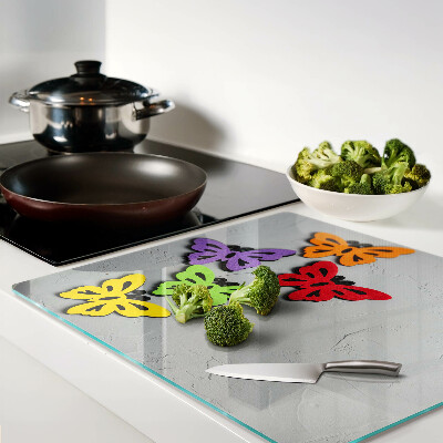 Tábua para cozinha Motivo de borboletas coloridas