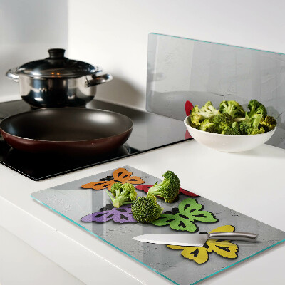 Tábua para cozinha Motivo de borboletas coloridas