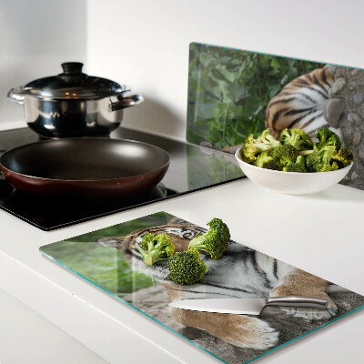 Tábua para corte Tigre em seu habitat natural