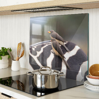 Tábua para corte Pássaros em uma zebra