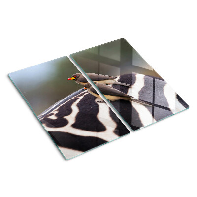 Tábua para corte Pássaros em uma zebra