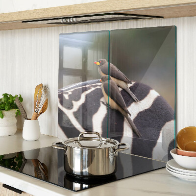 Tábua para corte Pássaros em uma zebra