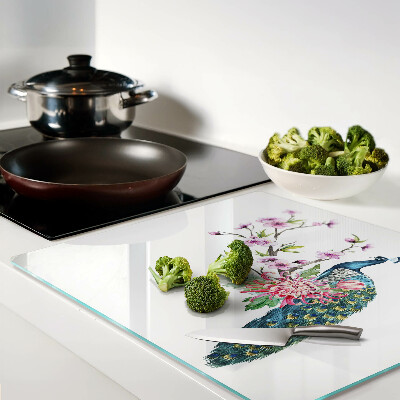 Tábua para cozinha Pavão com flores