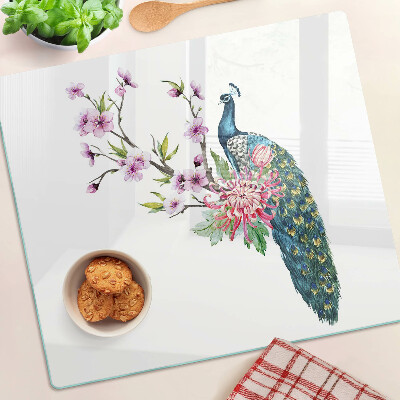 Tábua para cozinha Pavão com flores