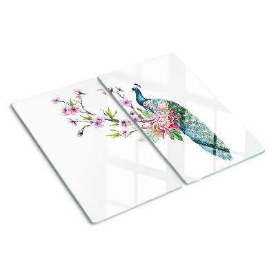 Tábua para cozinha Pavão com flores