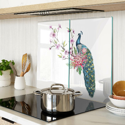 Tábua para cozinha Pavão com flores