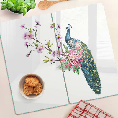 Tábua para cozinha Pavão com flores