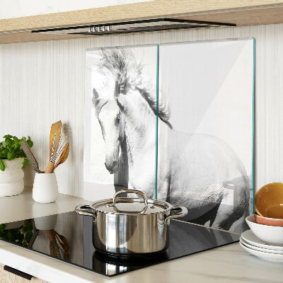 Tábua para corte Cavalo em preto e branco