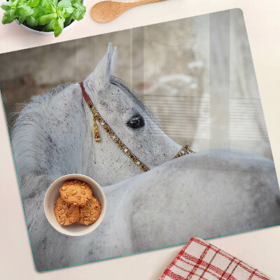Tábua para cozinha Cavalo jovem branco