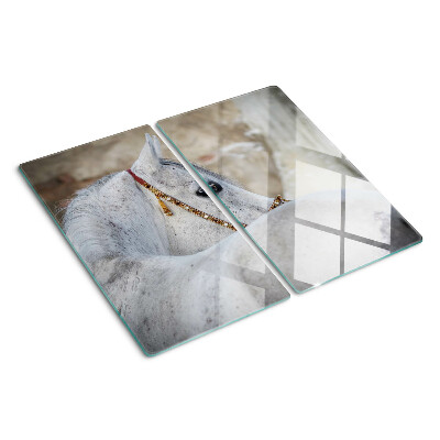 Tábua para cozinha Cavalo jovem branco