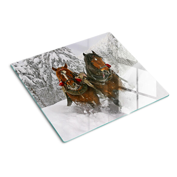 Tábua para corte Cavalos de tração na neve