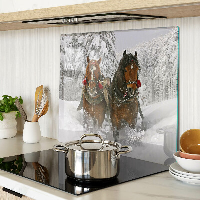 Tábua para corte Cavalos de tração na neve