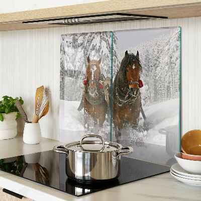 Tábua para corte Cavalos de tração na neve