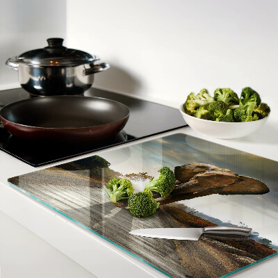 Tábua para corte Elefante na estrada ao pôr do sol