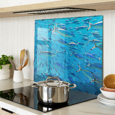Tábua para cozinha Um cardume de peixes em águas claras