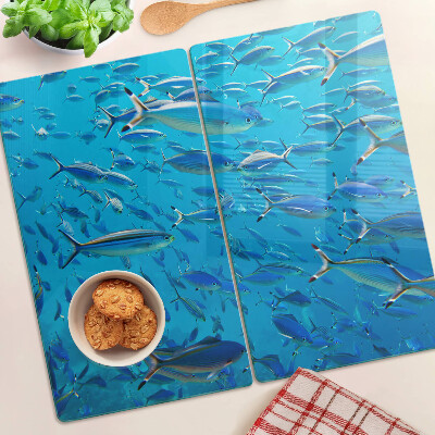 Tábua para cozinha Um cardume de peixes em águas claras