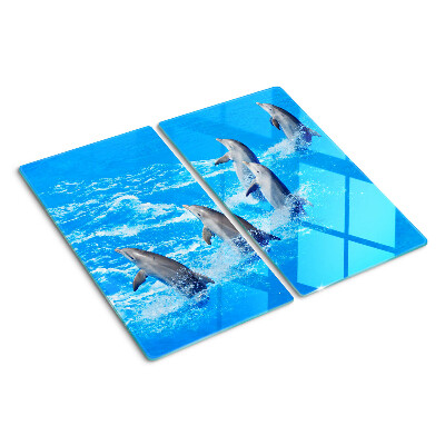 Tábua para corte Golfinhos saltando sobre ondas