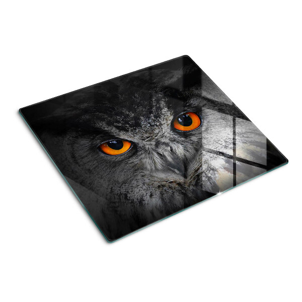 Tábua para corte Coruja com olhos laranja