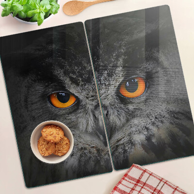 Tábua para corte Coruja com olhos laranja