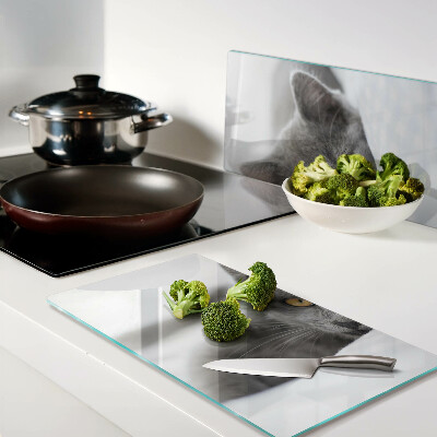 Tábua para cozinha Um gato com olhos amarelos