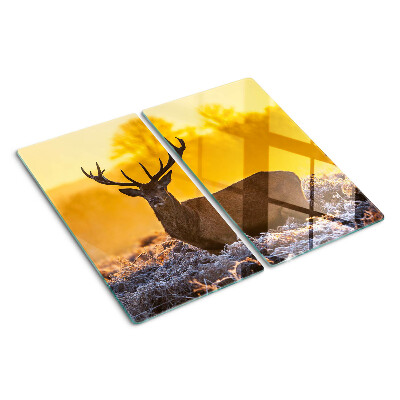 Tábua para cozinha Um veado no fundo de uma paisagem matinal