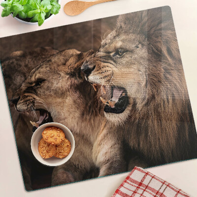 Tábua para corte Leões rugindo