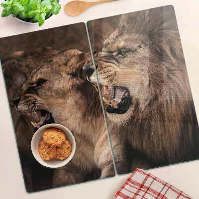 Tábua para corte Leões rugindo