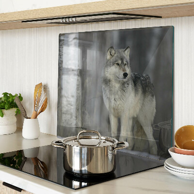 Tábua para cozinha Um lobo em um cenário de floresta